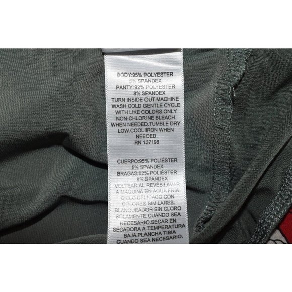 Nina Parker Plus 1X Asymmetrical Bodysuit Blouse NWT MLT3845AFA - Picture 7 of 7